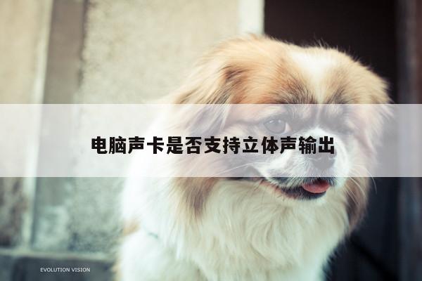 凯发k8官方_电脑声卡是否支持立体声输出