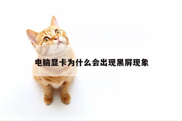 电脑显卡为什么会出现黑屏现象_凯发网站
